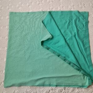 Lululemon Infinity Cowl Scarf Teal Aqua Green Stripe Convertible Wrap Reversible